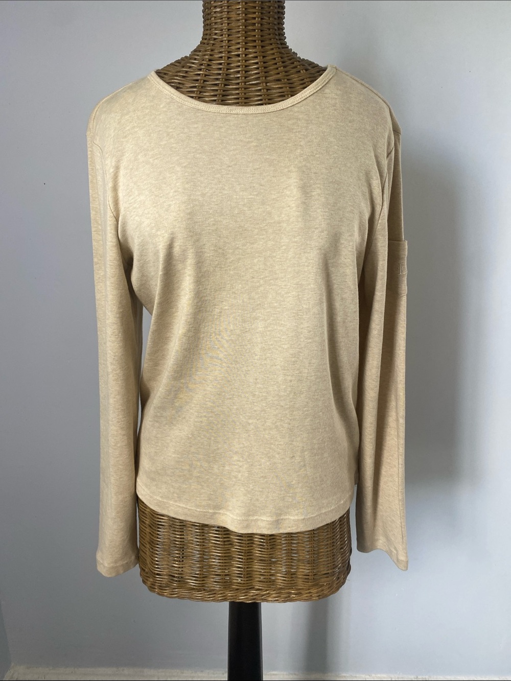 Lauren Ralph Lauren Beige Long Sleeve Crewneck Tee